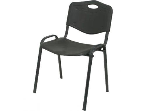 Cadeira q-connect robledo confidente estrutura em metal preta com encosto pvc ergonomica preta 81x48x42 cm , Q-connect , 155341 , 8436549390876